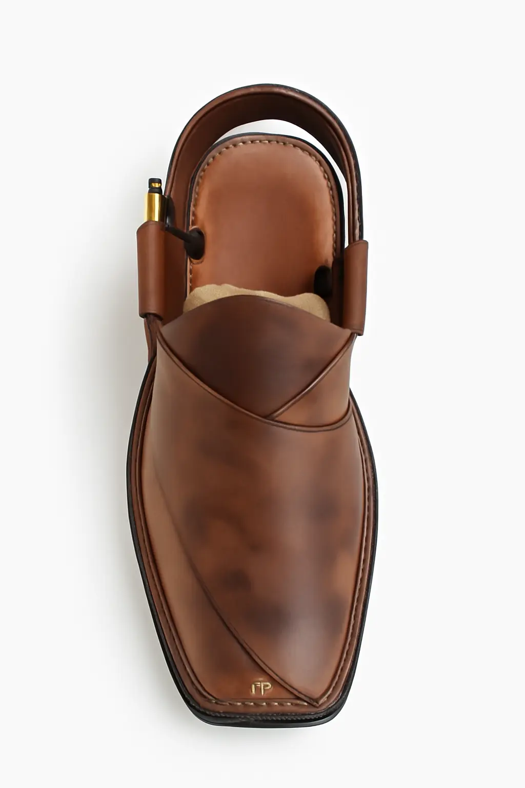 Luxurious Brown Leather Sandals with Cross-Front Design